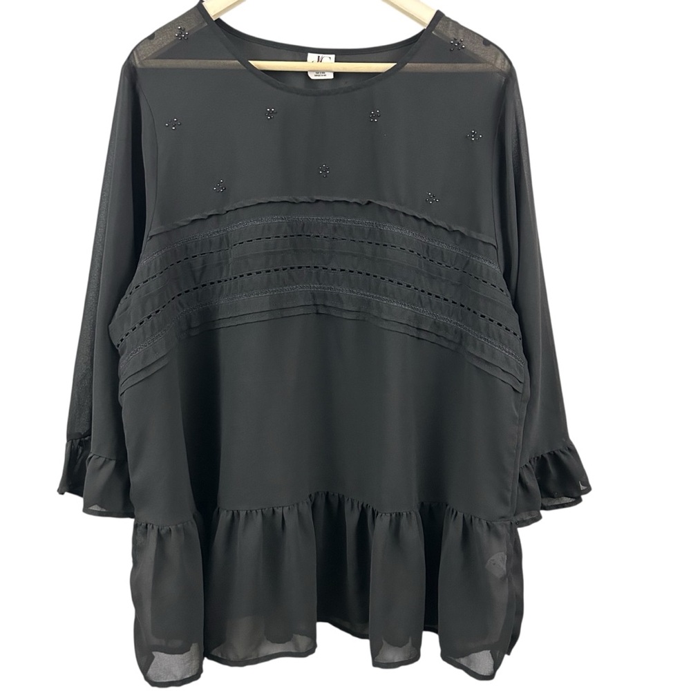 DC Jeans Sheer Blouse Plus Size 1X